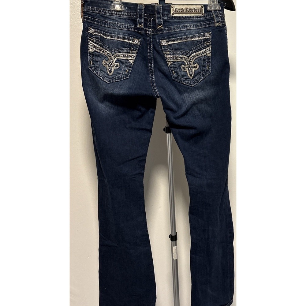 Womens Rock Revival jeans size 29 Boris Boot Diamond sequins MSRP $179 - Picture 2 of 13